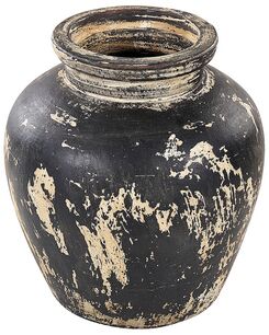 Koristemaljakko terrakotta musta/beige 33 cm LINDOS