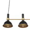 3 Light Pendant Lamp Black and Gold BELES_818195