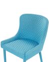 Lot de 2 chaises en tissu bleu clair SOLANO_700368