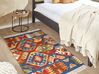 Kelim Teppich Wolle mehrfarbig 80 x 150 cm orientalisches Muster Kurzflor JRVESH_859168