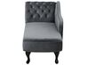 Left Hand Chaise Lounge Velvet Grey NIMES_696813