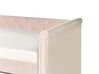 Világos rózsaszín bársony kihúzható heverő 80 x 200 cm LIBOURNE_909767