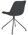 Conjunto de 2 sillas de terciopelo negro NAVASOTA_860829