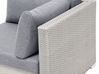 Lounge Set Rattan hellgrau 4-Sitzer linksseitig modular Auflagen grau SANO II_745296