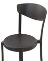 Sada 4 jídelních židlí plastových černých VIESTE_809145