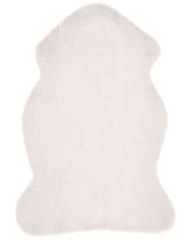 Kunstfell-Teppich Kaninchen weiß 90 cm UNDARA