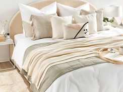 Huopa puuvilla beige 130 x 180 cm ASAKA