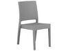 Set of 4 Garden Dining Chairs Light Grey FOSSANO_744617