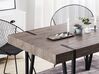 Table de salle à manger 150 x 90 cm effet bois foncé et noir ADENA_750718