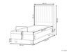 Fabric EU Single Adjustable Bed Beige DUKE II_910539