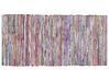 Teppich Baumwolle bunt-weiß 80 x 150 cm abstraktes Muster Kurzflor BARTIN_849398
