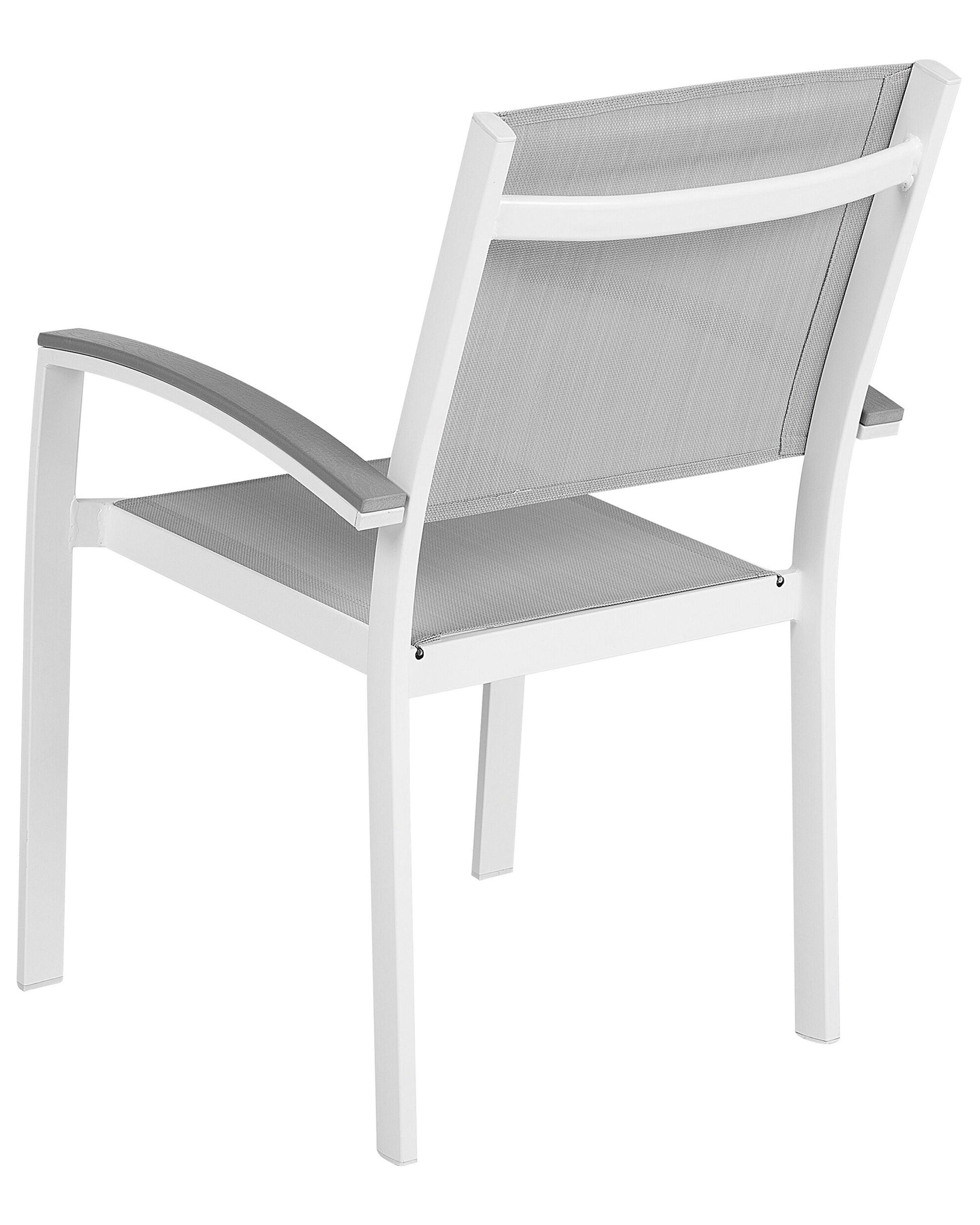Set of 4 Garden Chairs Grey PERETA Beliani.co.uk
