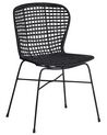 Set of 2 Rattan Dining Chairs Black ELFROS_759977