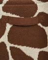 Textilkorb Baumwolle beige / braun Giraffenmotiv 2er Set POMANG_905369