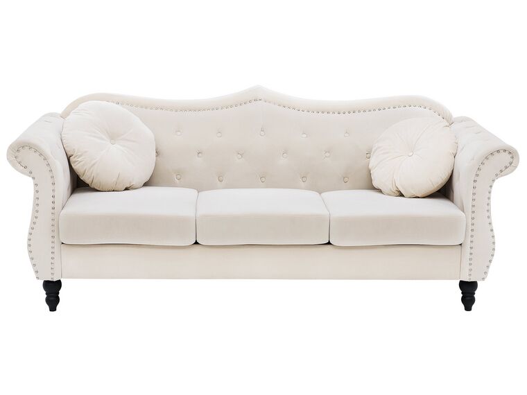 3-istuttava sohva samettinen beige SKIEN_743195