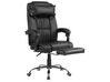 Krzesło biurowe regulowane ekoskóra czarne LUXURY_739429