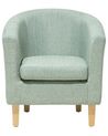 Fabric Armchair with Footstool Green HOLDEN_702270