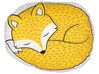 Bawełniana poduszka dla dzieci lis 50 x 40 cm żółta DHANBAD_790675