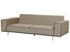3 Seater Linen Sofa Light Brown OSELO_887815