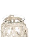 Dekoratívny sklenený lampáš 31 cm biely JALEBI_830561