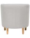 Fabric Armchair with Footstool Grey HOLDEN_702236