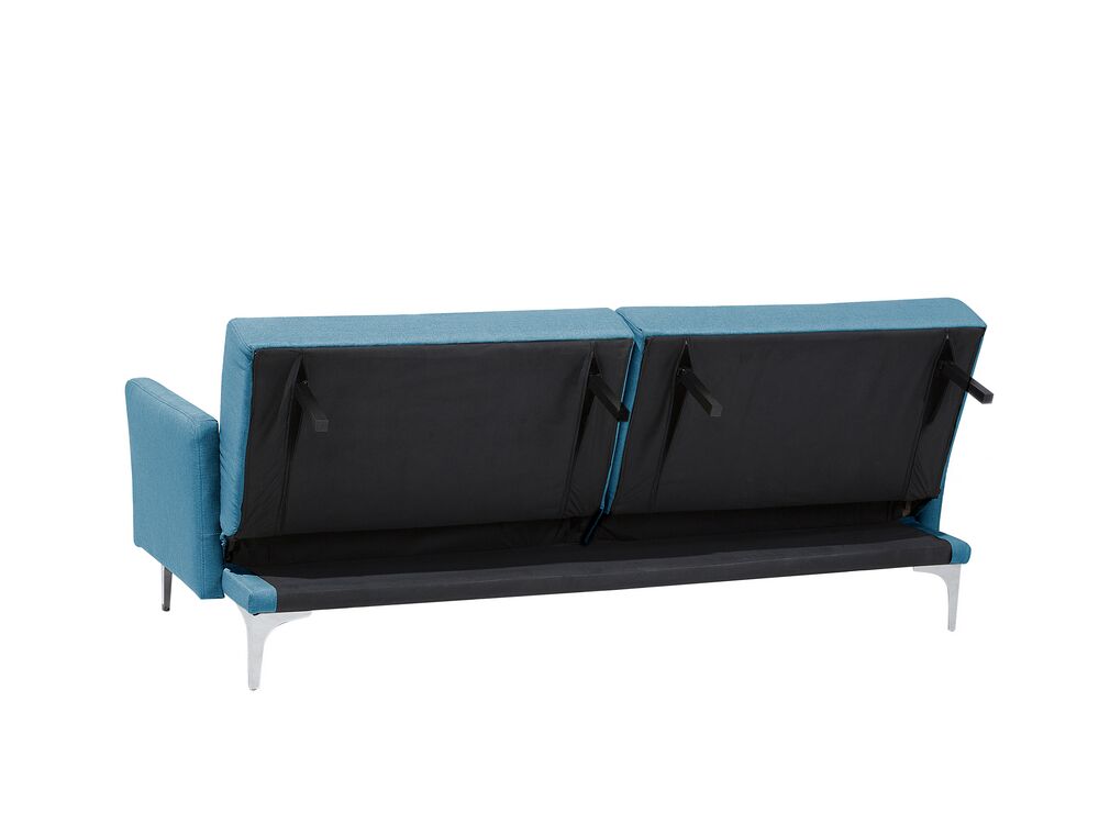 Divano letto moderno 3 posti in tessuto azzurro LUCAN | Beliani.it
