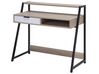 1 Drawer Home Office Desk with Shelves 100 x 50 cm Light Wood CALVIN_710709
