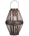 Lanterna em madeira de bambu escura 43 cm PANAT_873637