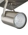 Lampa spot 2-punktowa metalowa srebrna KLIP_828496