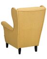 Fabric Wingback Chair Yellow ABSON_747417