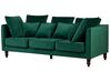 3 Seater Velvet Sofa Emerald Green FENSTAD_732125
