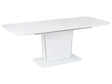 Rozkladací jedálenský stôl 160/200 x 90 cm biely SUNDS