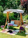Wooden Garden Swing with Canopy Beige ANDRIA_810198