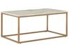 Marble Effect Coffee Table Beige and Gold DELANO_710752