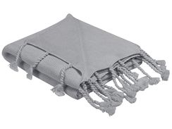 Huopa puuvilla vaaleanharmaa 125 x 150 cm NAZILLI Huopa puuvilla vaaleanharmaa 125 x 150 cm NAZILLI