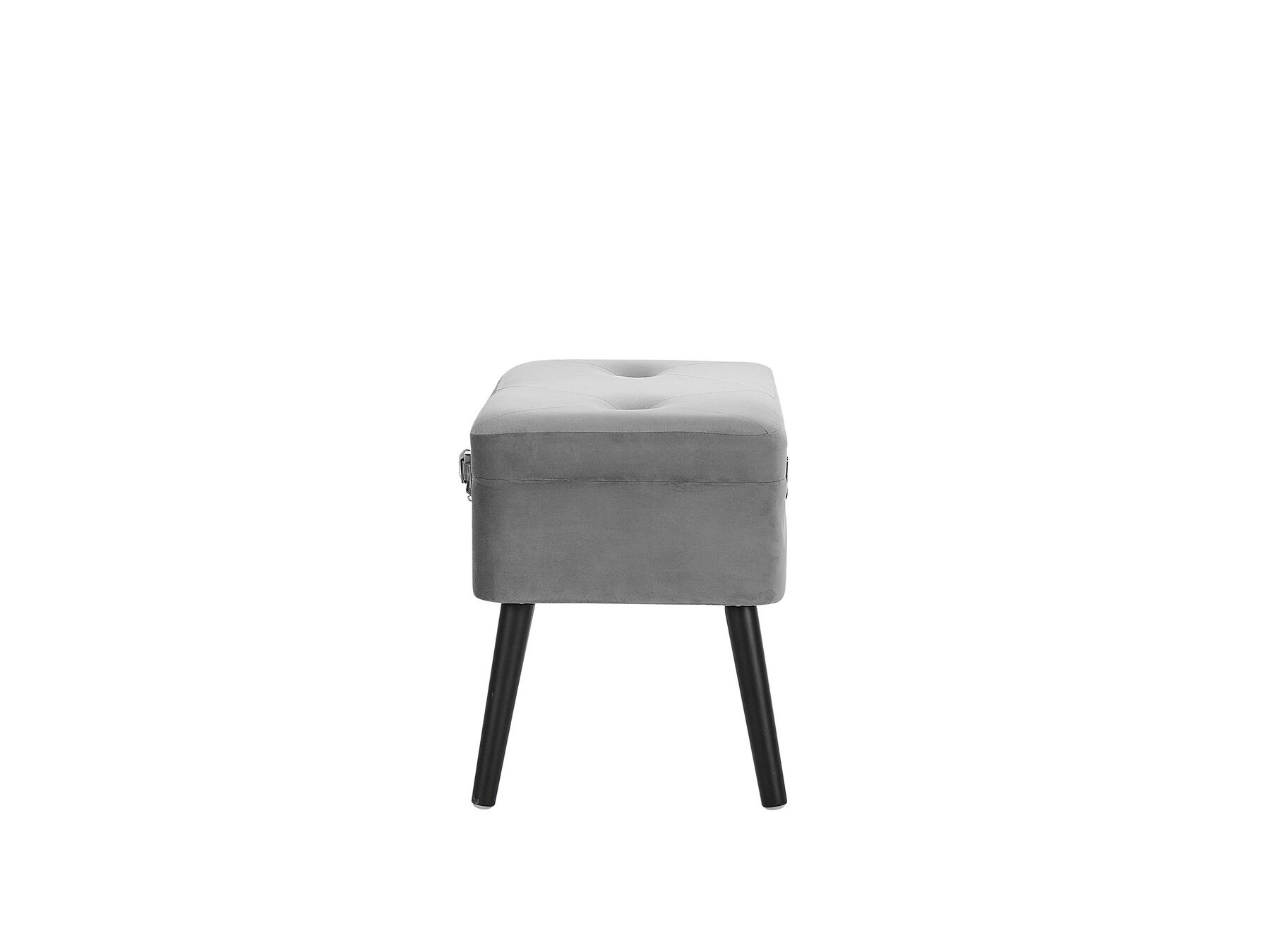 Velvet Storage Stool Grey MALLARD Beliani.co.uk