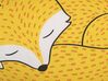 Lot de 2 coussins renards endormis jaunes 50 x 40 cm DHANBAD_801104