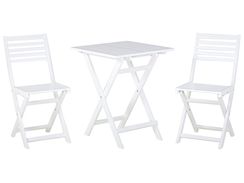 2-istuttava bistrosetti akasiapuu valkoinen FIJI