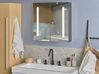 Badeværelsesskab med spejl og LED 60x60 cm sort CHABUNCO_905886