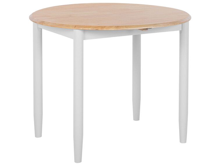 Stół do jadalni rozkładany okrągły ⌀ 61/92 cm jasne drewno OMAHA_735954