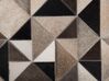 Šedobéžový kožený koberec ⌀ 140 cm KIRKLAR_742821