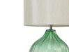 Lámpara de mesa de vidrio verde esmeralda/beige 41 cm KEILA_867379