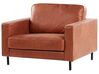 Faux Leather Living Room Set Golden Brown SAVALEN_779224