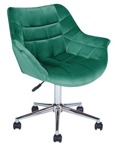 Velvet Desk Chair Green LABELLE