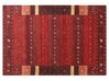 Tapis gabbeh en laine rouge 140 x 200 cm SINANLI_855908