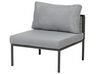 Lounge Set Aluminium grau / schwarz 6-Sitzer Auflagen grau FORANO_811015
