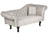 Right Hand Velvet Chaise Lounge Taupe LATTES II_892385