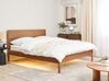 Łóżko LED drewniane 160 x 200 cm jasne BOISSET_899816