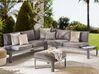 5 Seater Aluminium Garden Corner Sofa Set Grey FERENTINO_777827