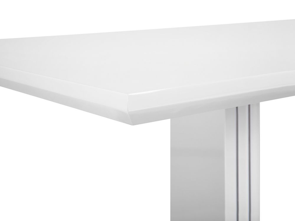Esszimmertisch weiss Edelstahl 180 x 90 cm KALONA | Beliani.ch